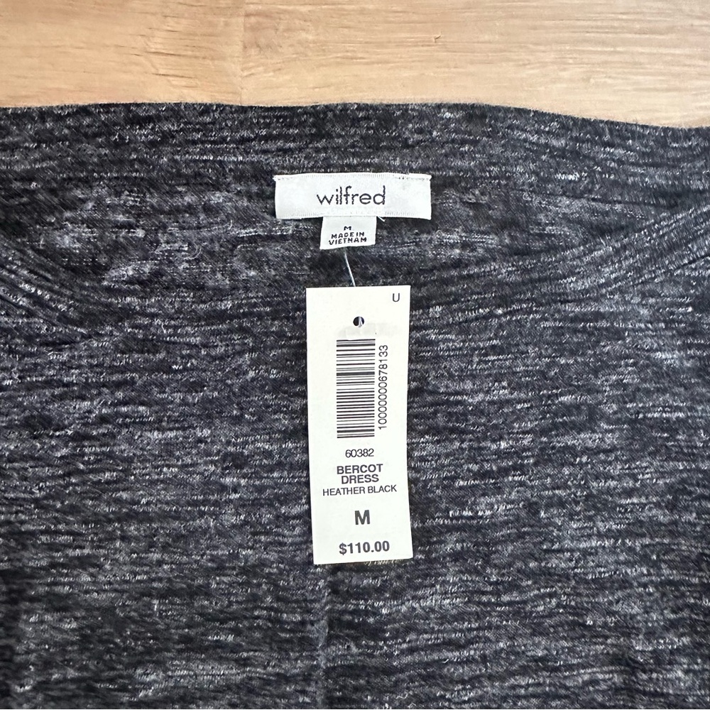 WILFRED - BERCOT DRESS - HEATHER BLACK - SIZE MEDIUM - Picture 3 of 5